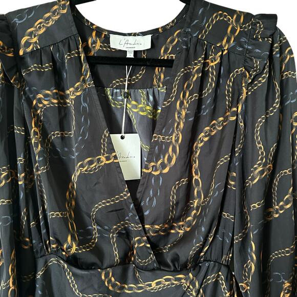 NWT Revolve L’academie The Joyce Mini Dress in Black Chain - Picture 5 of 8